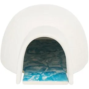 Iglu mit kühlender Keramikplatte, 13 x 9 x 15 cm, weiß